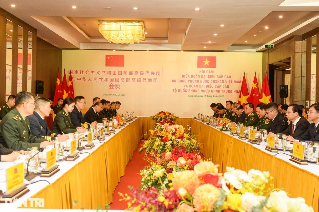 Quang cảnh cuộc hội đàm (Ảnh: Nguyễn Hải).